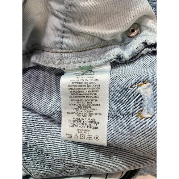 Re/Done '70S' Blue High Rise Comfort Stretch Stove Pipe Jeans Size 29 - Picture 5 of 5